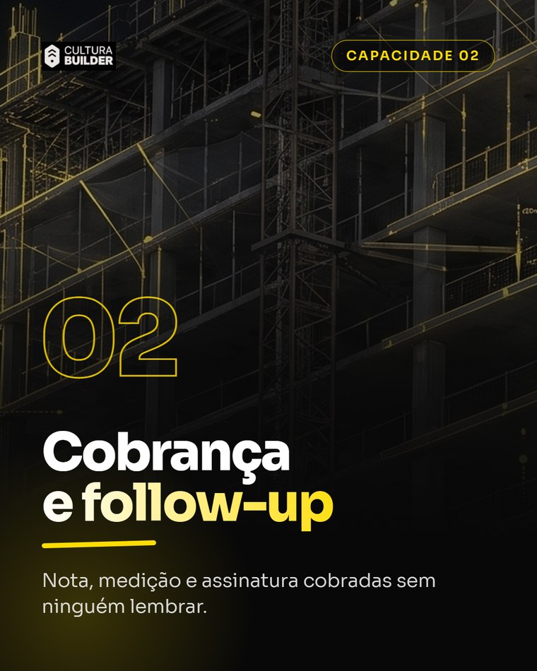 Follow-up de nota, medição e assinatura, sem esquecer