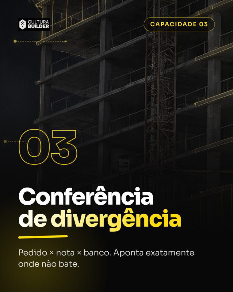 Pedido × nota × banco: aponta onde não bate