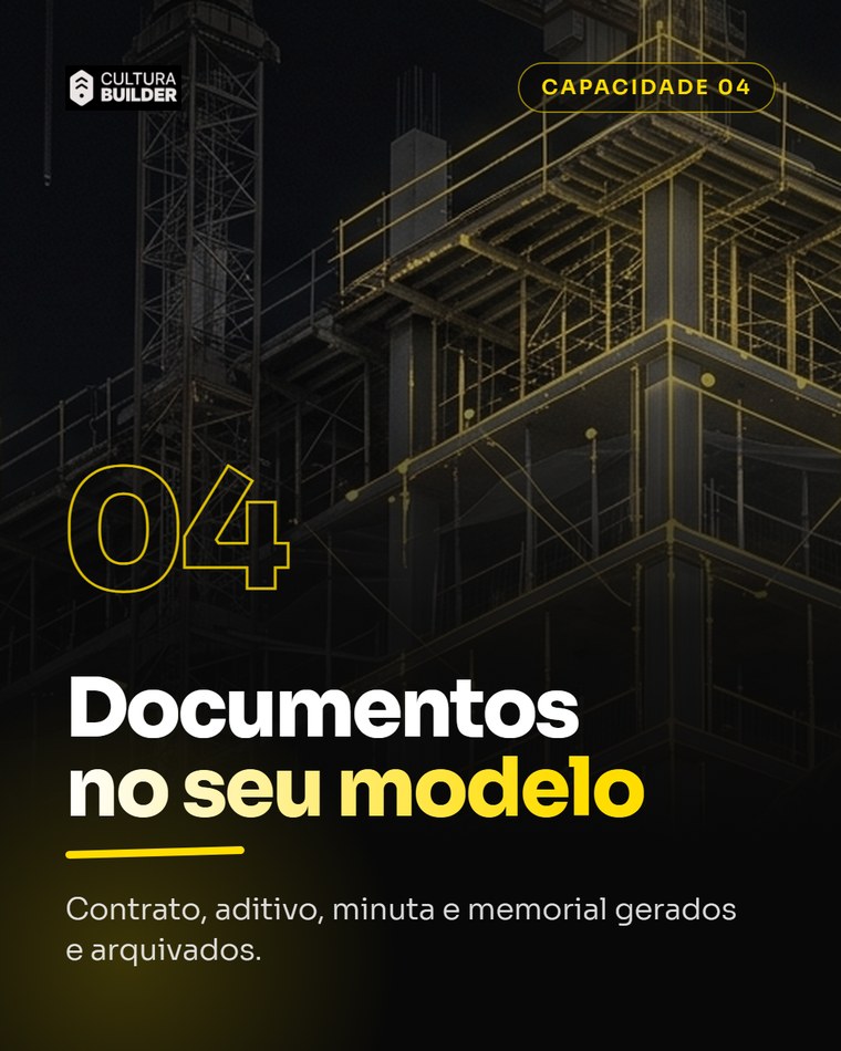 Contrato, aditivo e minuta gerados do seu modelo